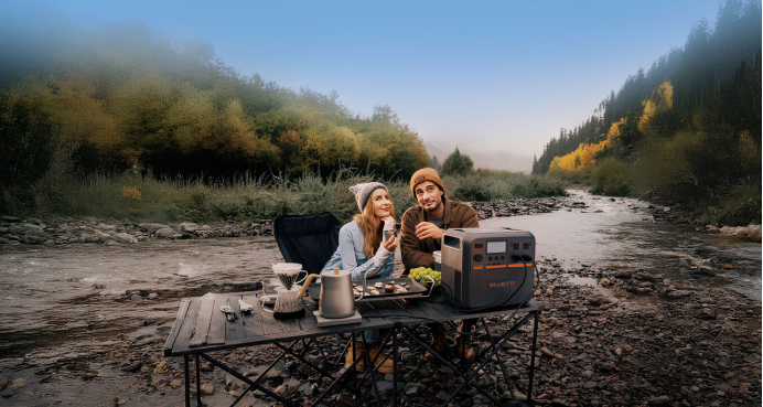 BLUETTI Premium 200 V2 en uso al aire libre